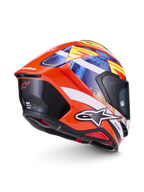 Alpinestars S-R7 Taiyo Furusato helm, integraal motorracinghelm, rood, wit, blauw en geel, CE-gecertificeerd