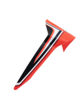 Alpinestars Supertech R10 Miller Standard Limited Edition spoiler, aerodynamische achterspoiler voor motorhelm, rood met zwarte en witte strepen, gestroomlijnd race-ontwerp, vervangend accessoire voor S-R10 helmen