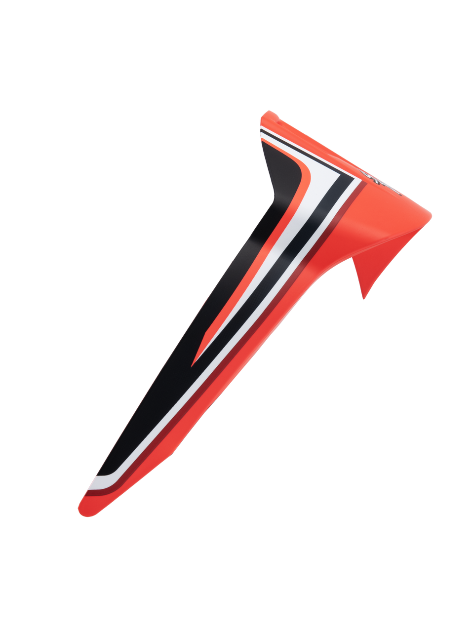 Alpinestars Supertech R10 Miller Standard Limited Edition spoiler, aerodynamische achterspoiler voor motorhelm, rood met zwarte en witte strepen, gestroomlijnd race-ontwerp, vervangend accessoire voor S-R10 helmen