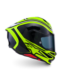 Alpinestars S-R7 Zeal helm ECE 22.06, integraalmotorhelm, fluorgeel, zwart en wit, carbon constructie