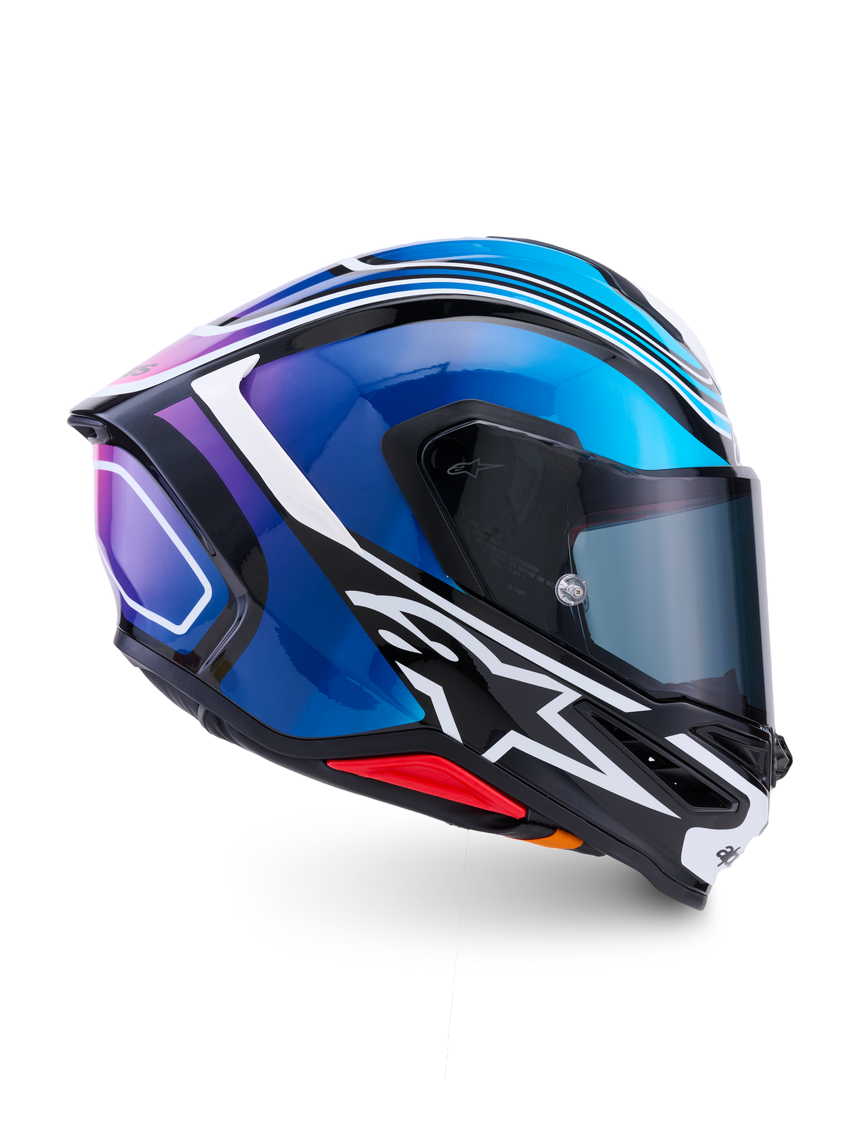 Alpinestars S-R7 Zeal helm, integraalmotorhelm, zwart, blauw, roze en wit, CE-gecertificeerde carbon constructie