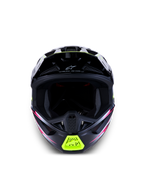 Alpinestars S-M7 Blaster Helmet, Black and Fluo Yellow, ECE 22.06 certified motocross helmet with advanced ventilation.