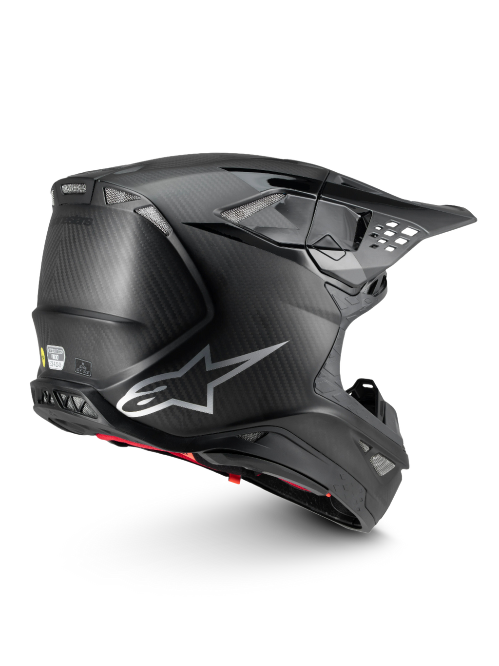 Alpinestars Supertech M10 Fame Motocross Helmet, Black Carbon, lightweight Carbon Fiber shell with MIPS and ECE 22.06.