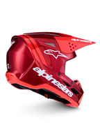 Alpinestars SM3 Radium Helmet ECE06, Red and White Motocross Helmet, ECE 22.06 certified, thermo-injected shell.