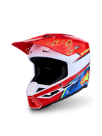 Alpinestars SM3 Falcon Helmet ECE06, Motocross Helmet for Off-road Racing, Red and White, ECE 2206 Certified.