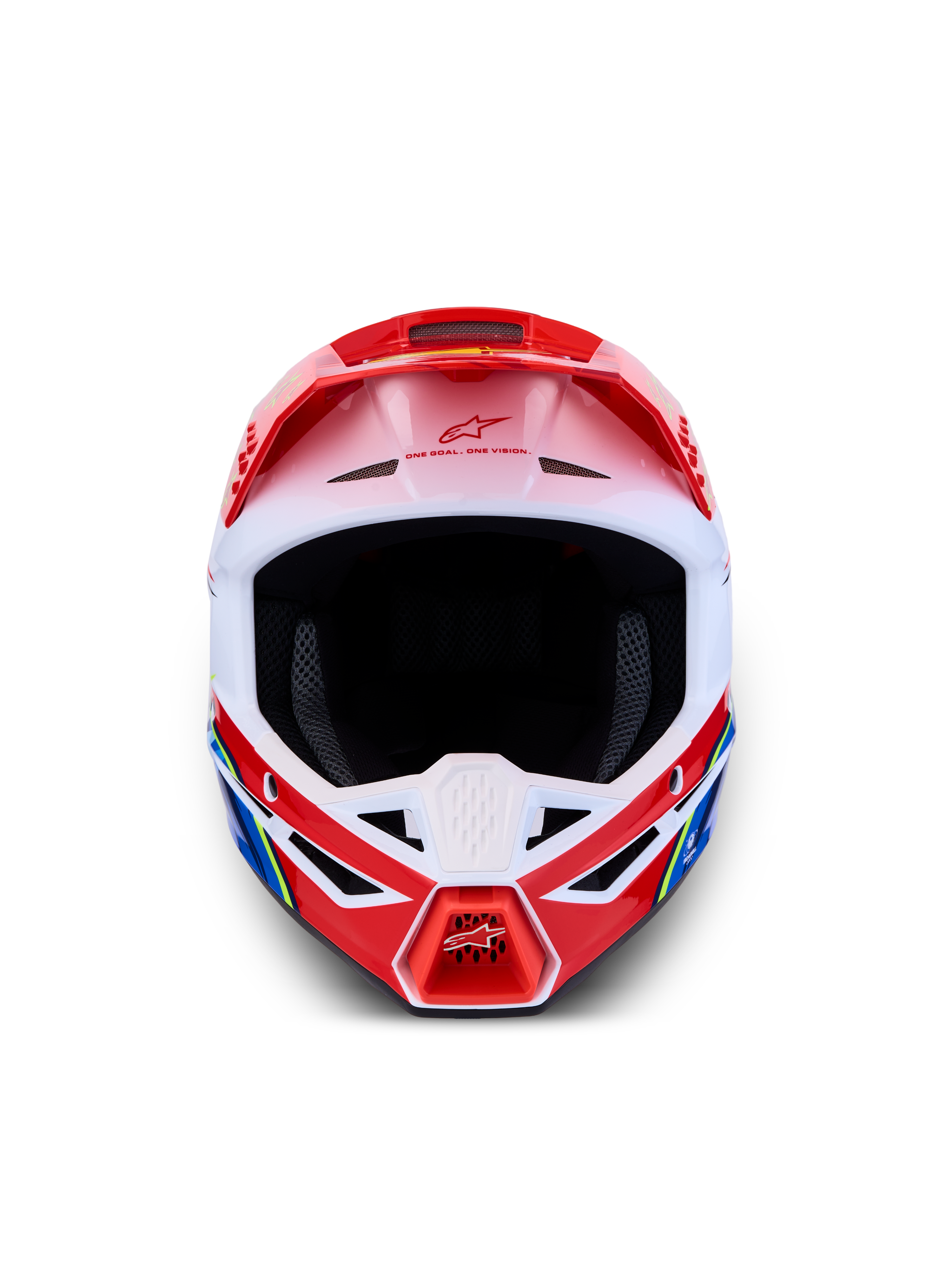 Alpinestars SM3 Falcon Helmet ECE06, Red and White Motocross Helmet, lightweight thermo-injected shell, ECE 22.06 certified.