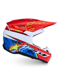 Alpinestars SM3 Falcon helm, motocrosshelm voor off-road racing, rood en blauw, ECE 22.06 gecertificeerd.