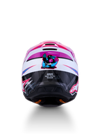 Alpinestars S-M3 Youth Falcon Helmet, Purple and White Motocross Helmet, ECE 22.06 certified with falcon graphic, size YL.