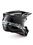 Alpinestars S-M5 Corp helm, motocrosshelm, donkergrijs glanzend en wit, ECE 22.06-gecertificeerd voor off-road.