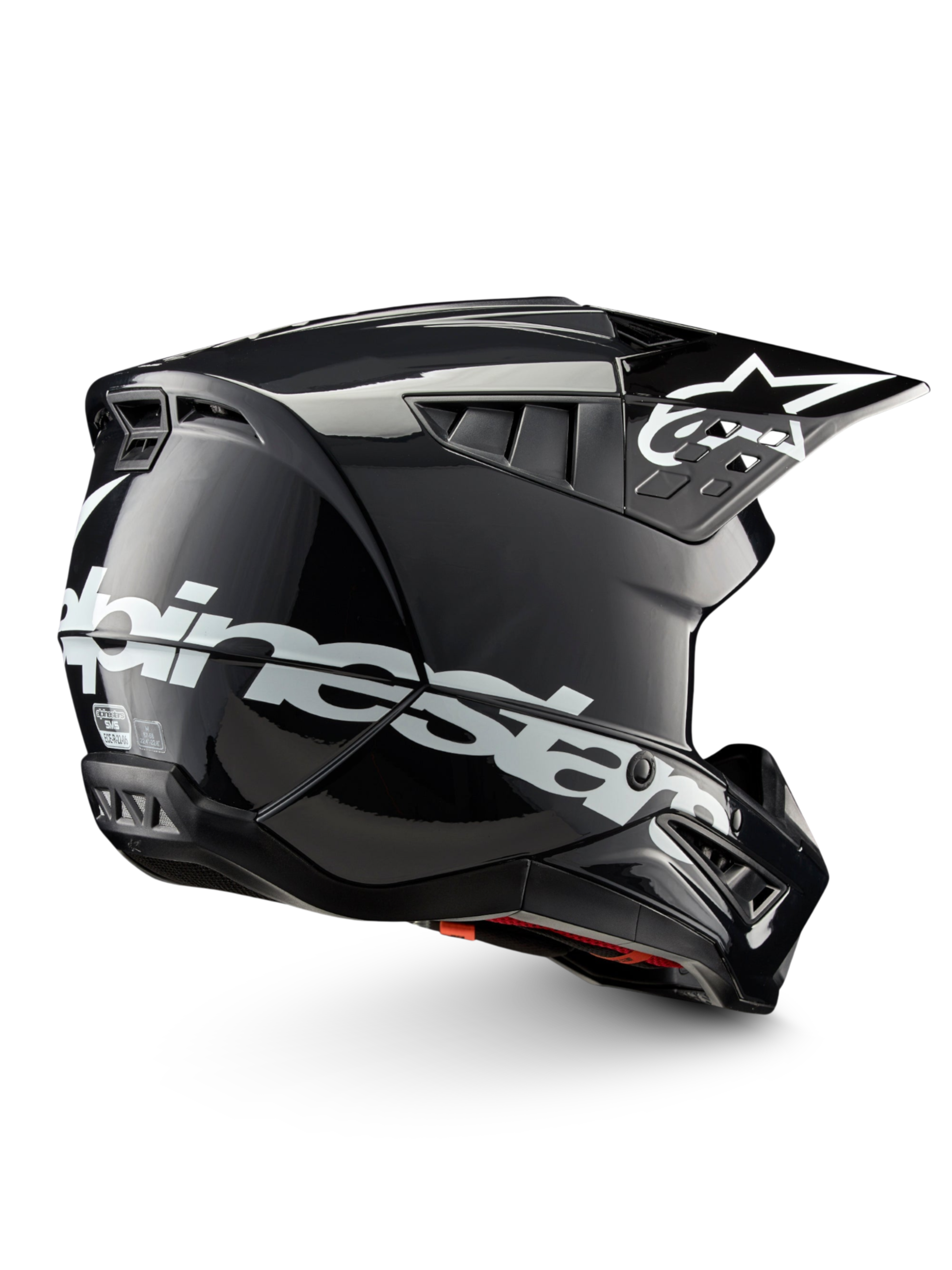 Alpinestars S-M5 Corp helm, motocrosshelm, donkergrijs glanzend en wit, ECE 22.06-gecertificeerd voor off-road.