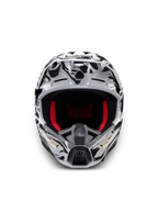Alpinestars S-M5 Mineral helm, motocrosshelm in koel grijs en zwart, ECE 22.06 gecertificeerd met rode binnenvoering.