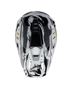 Alpinestars S-M5 Mineral ECE 22.06 helm, motocrosshelm voor off-road, koel grijs en donkergrijs glanzend, bovenaanzicht, CE-gecertificeerd