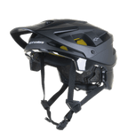 Alpinestars Vector Tech Solid helm, zwarte MTB mountainbikehelm, matte en glanzende afwerking met 19 ventilatieopeningen, gele Mips-voering aan de binnenkant, verstelbaar vizier en riemen, lichtgewicht bescherming voor trail- en all-mountain ritten