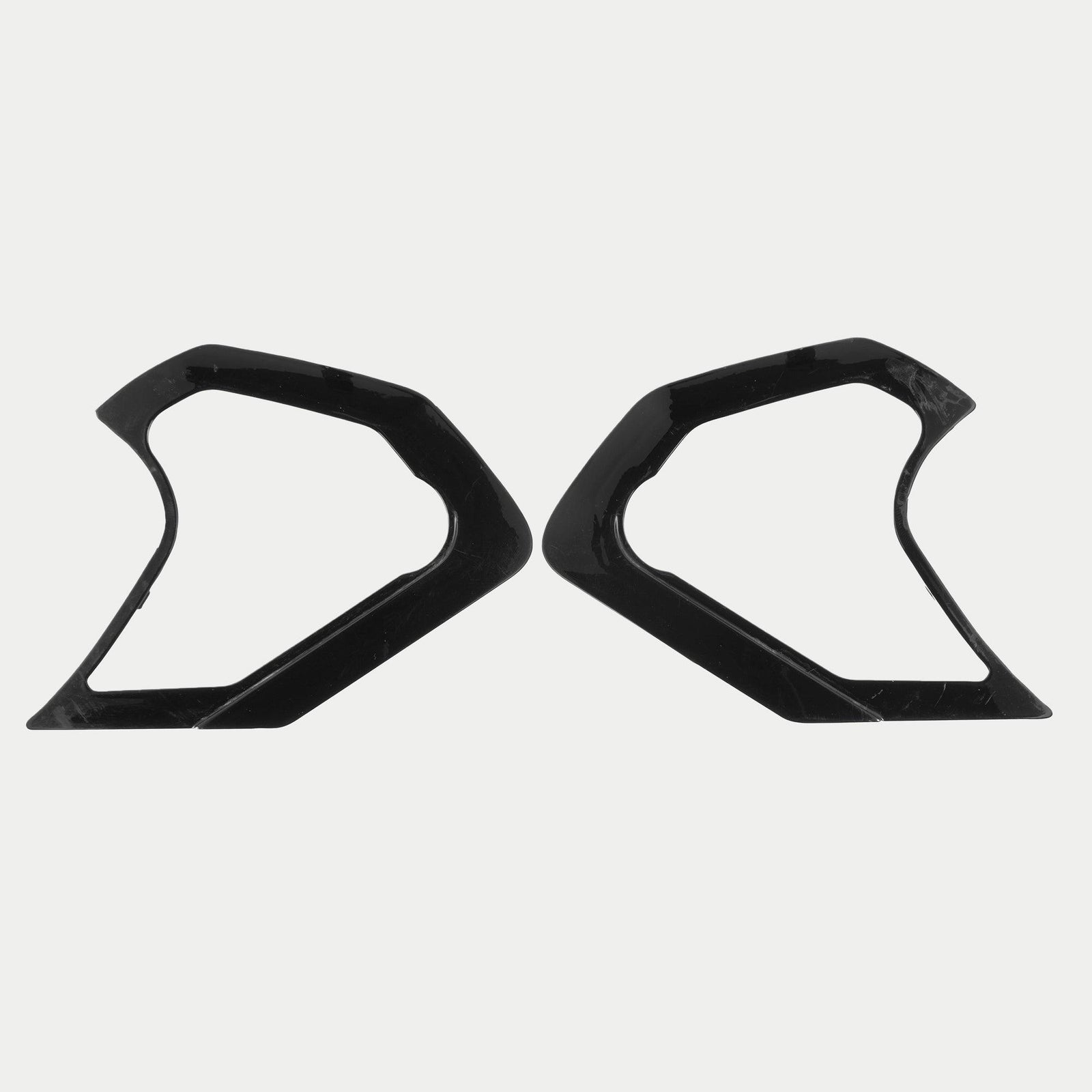 Alpinestars Supertech R10 Shield Mechanism Cover, Helmet Accessory, Black Glossy, pair of sleek angular plastic covers for visor mechanism, high-gloss finish, official replacement part for S-R10 helmets