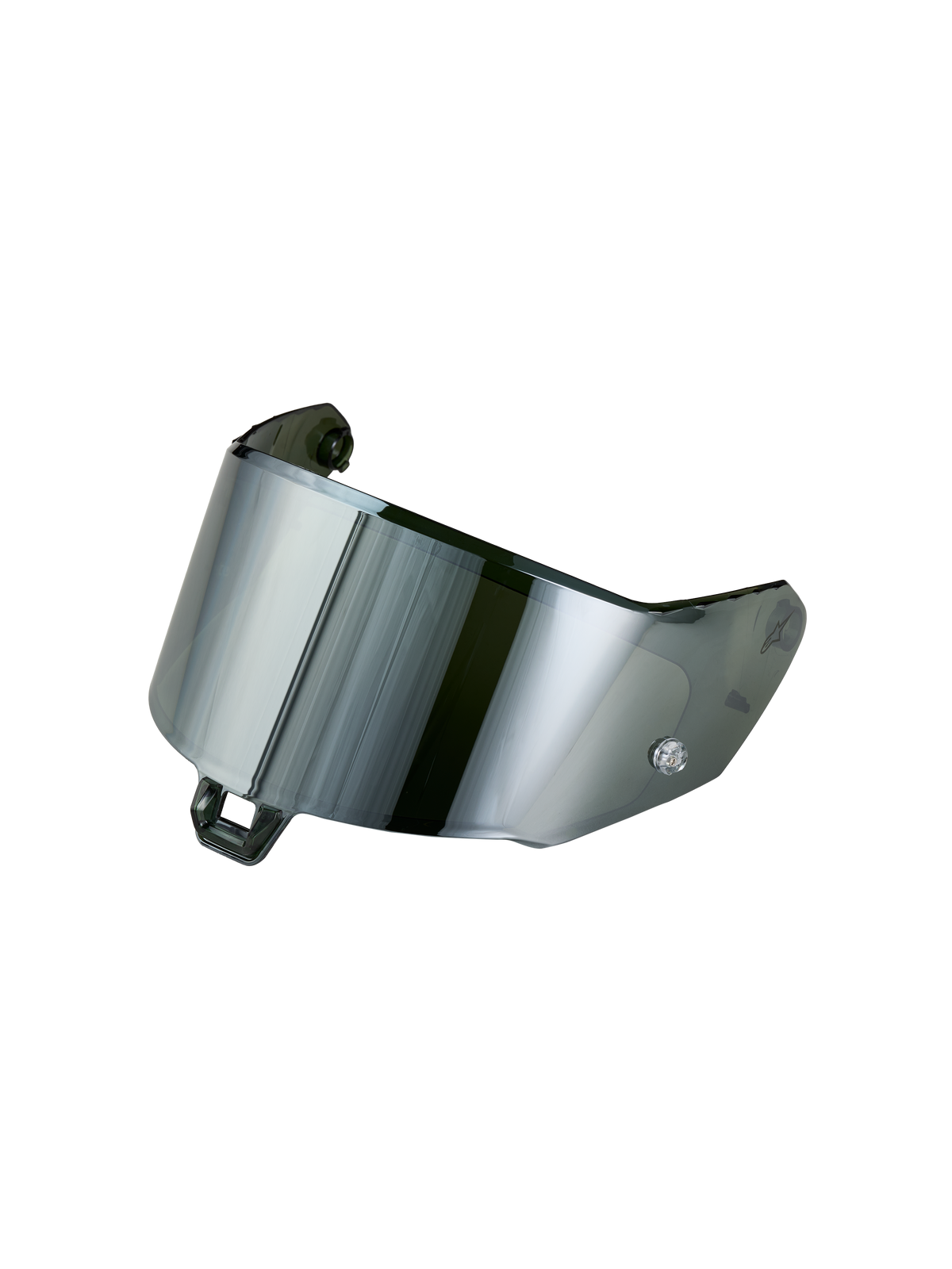 Alpinestars Supertech R10 / R7 Absolute Vision Shield, Mirror Silver high-contrast motorcycle racing helmet visor.