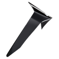 Alpinestars Supertech R10 Solid Standaard Spoiler, helmaccessoire, glanzend zwart, aerodynamisch reserveonderdeel voor S-R10 motorhelmen, met een strak hoekig ontwerp en een glanzende afwerking