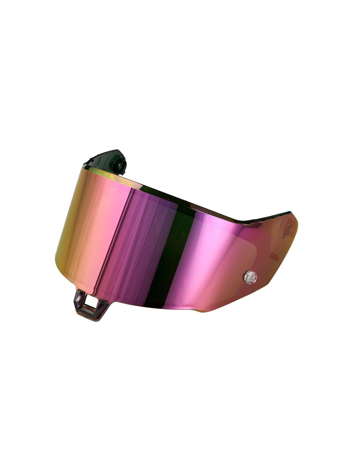 Alpinestars Absolute Vision Shield V2, vizier voor motorhelm, spiegelend regenboog en paars, polycarbonaat constructie