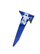 Alpinestars Supertech R10 Arius Standard Spoiler, aerodynamisch vervangingsonderdeel voor helmen, glanzend blauw met witte Alpinestars-branding, precisiegegoten kunststof voor stabiliteit bij hoge racesnelheden