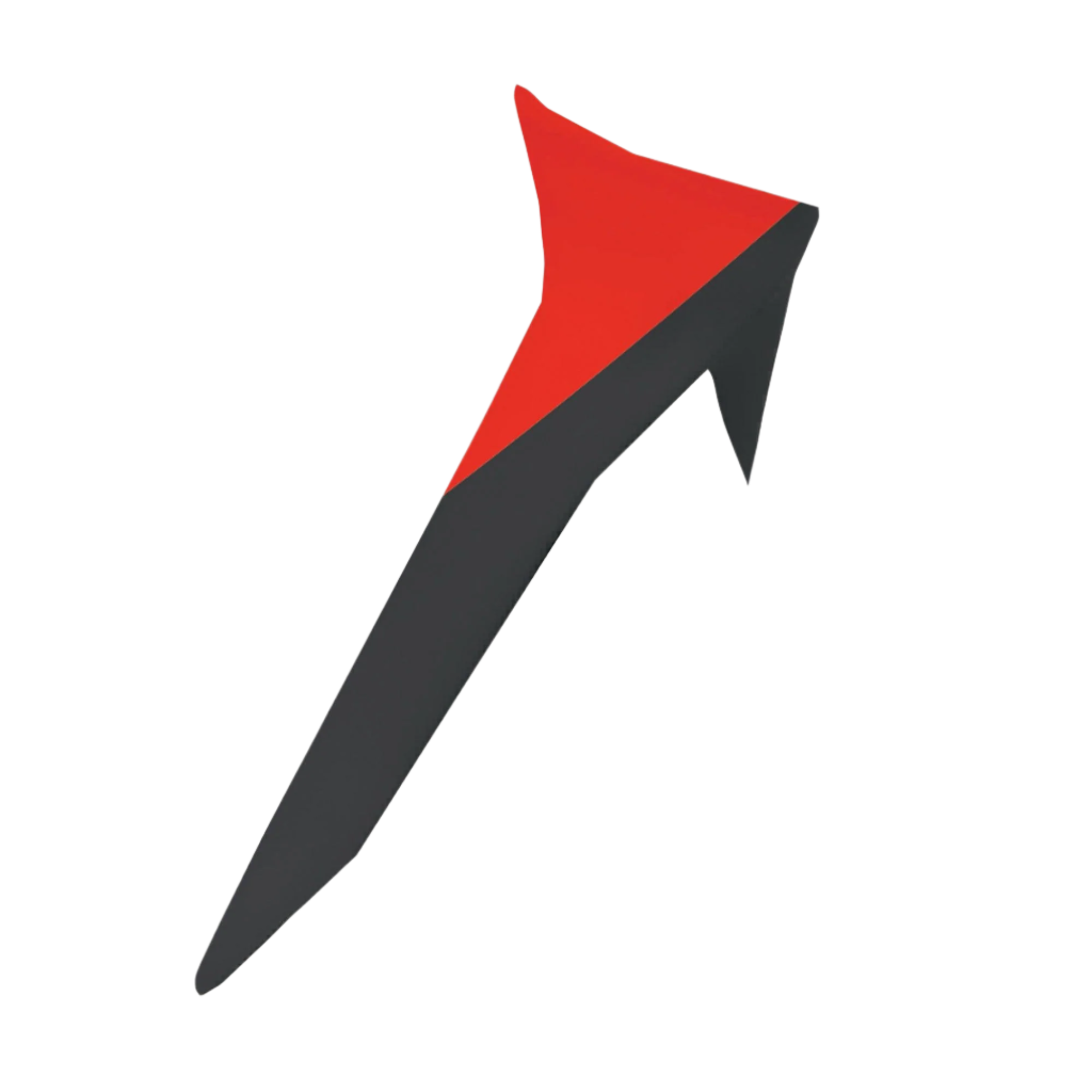 Alpinestars Supertech R10 Element Standard Spoiler, motorhelm accessoire, zwart en felrood, strak aerodynamisch ontwerp met een spits winglet-profiel