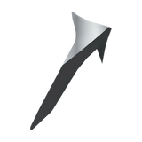 Alpinestars Supertech R10 Element Standard Spoiler, Helmet Accessory, Black Carb Silver and Black Glossy, aerodynamic rear component for S-R10 helmets, sleek angular profile with a high-gloss finish