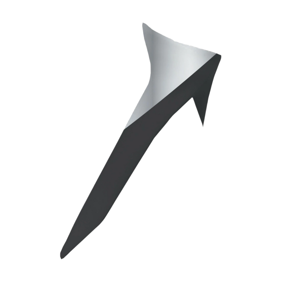 Alpinestars Supertech R10 Element Standaard Spoiler, helmaccessoire, Black Carb Silver en glanzend zwart, aerodynamisch achtercomponent voor S-R10-helmen, strak hoekig profiel met een hoogglans afwerking