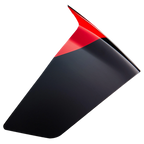 Alpinestars Supertech R10 Element Race Spoiler, helmaccesoire, glanzend zwart en helderrood, aerodynamisch vervangingsonderdeel voor S-R10-helmen, strak gepunt profiel