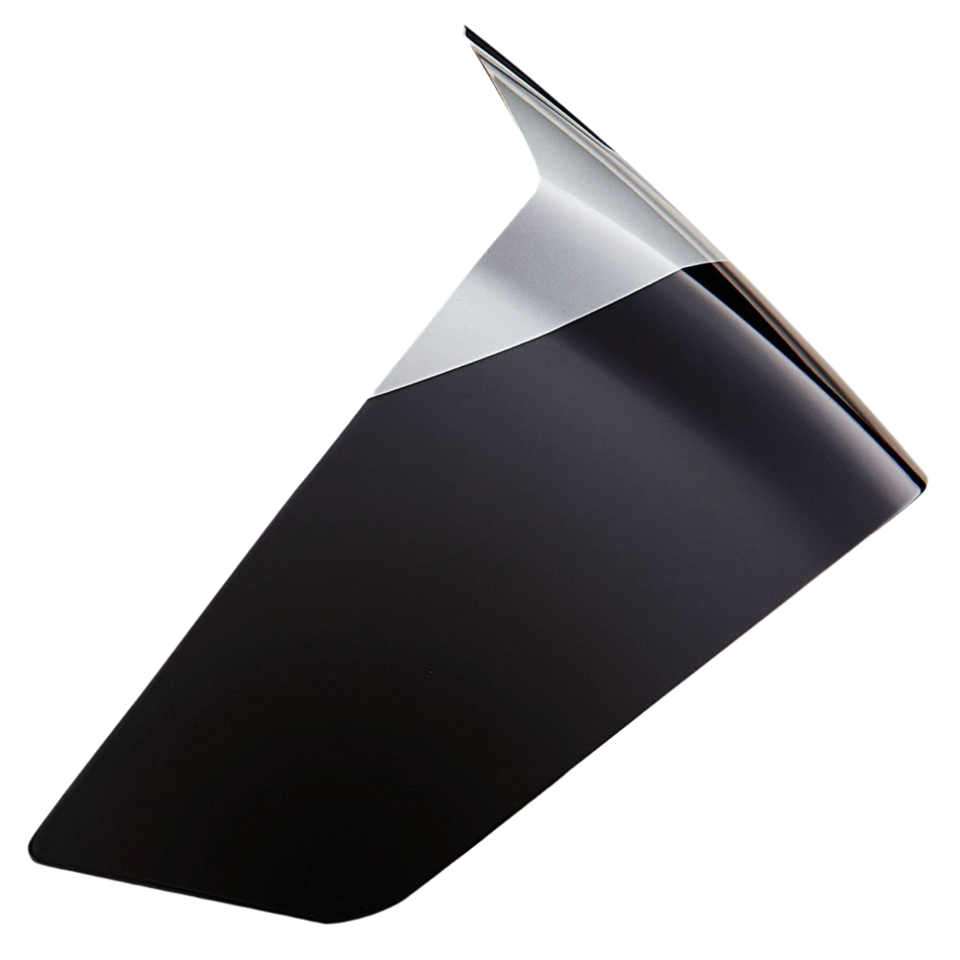 Alpinestars Supertech R10 Element Race Spoiler, motorhelm accessoire, zwart carbon en glanzend zilver, gestroomlijnd aerodynamisch vleugelvormig ontwerp, glanzende afwerking, vervangingsonderdeel voor S-R10 racehelmen