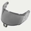 Alpinestars Supertech R10 AFHS-01 Shield, helmvizier, Light Smoke, semi-transparant grijs kunststof, aerodynamisch gebogen ontwerp met montagepunten aan de zijkant en centraal lipje, vervangingsonderdeel voor de S-R10 racehelm.