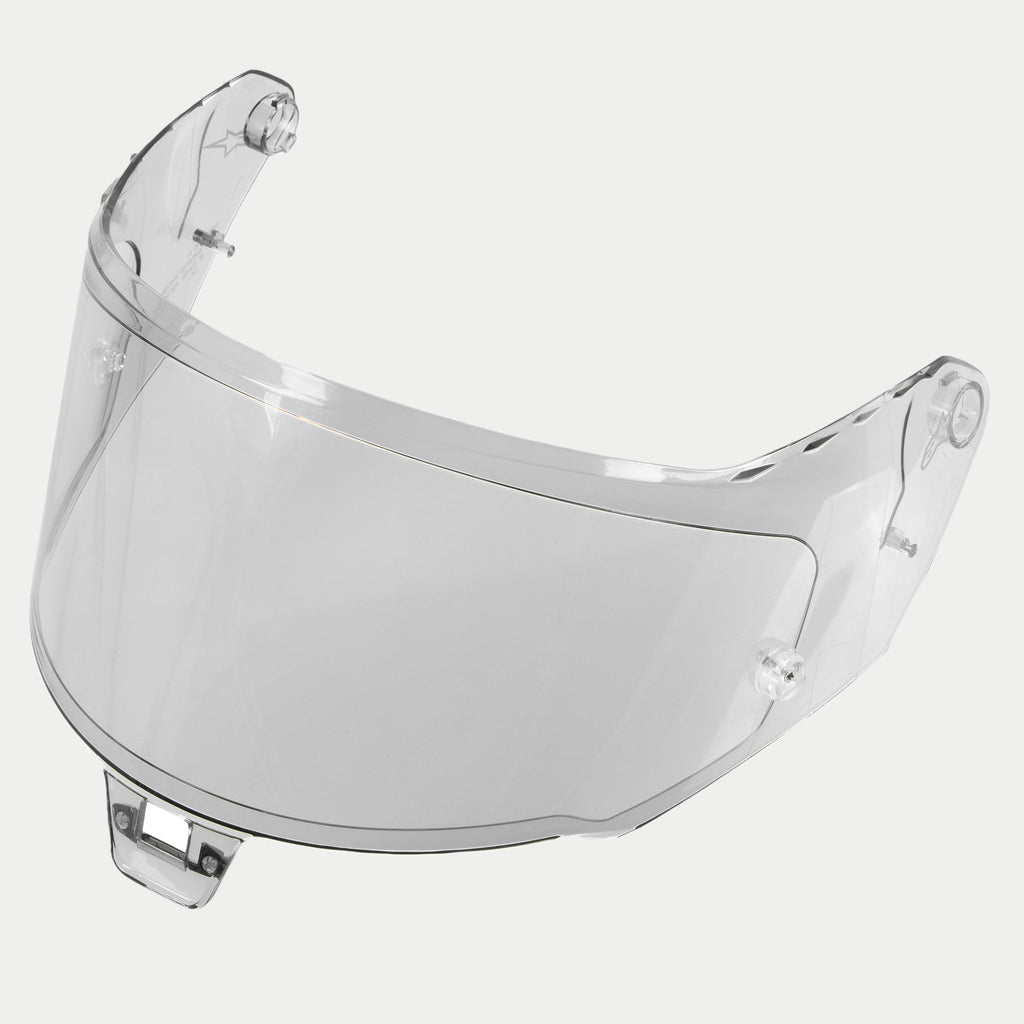 Alpinestars Supertech R10 AFHS-01 Shield, vervangend helmvizier, meekleurend, helder gebogen kunststof ontwerp met bevestigingsmechanismen, compatibel met S-R10 racehelmen, UV-beschermde en krasbestendige afwerking