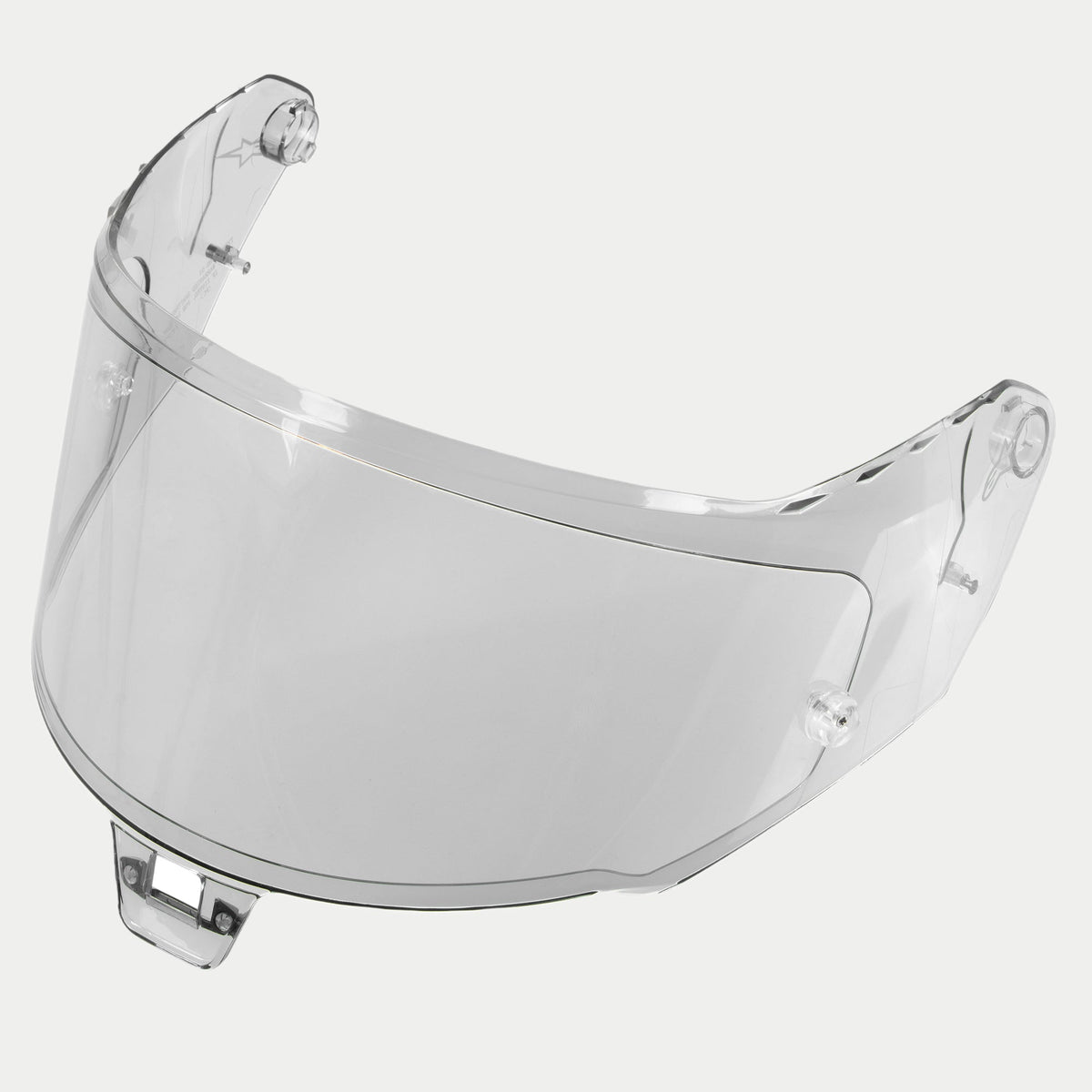 Alpinestars Supertech R10 AFHS-01 Shield, vervangend helmvizier, meekleurend, helder gebogen kunststof ontwerp met bevestigingsmechanismen, compatibel met S-R10 racehelmen, UV-beschermde en krasbestendige afwerking