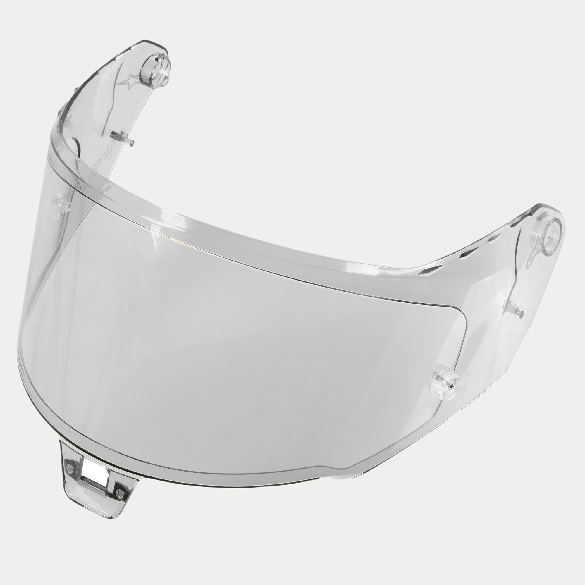 Alpinestars Supertech R10 AFHS-01 Shield, vervangend helmvizier, meekleurend, helder gebogen kunststof ontwerp met bevestigingsmechanismen, compatibel met S-R10 racehelmen, UV-beschermde en krasbestendige afwerking