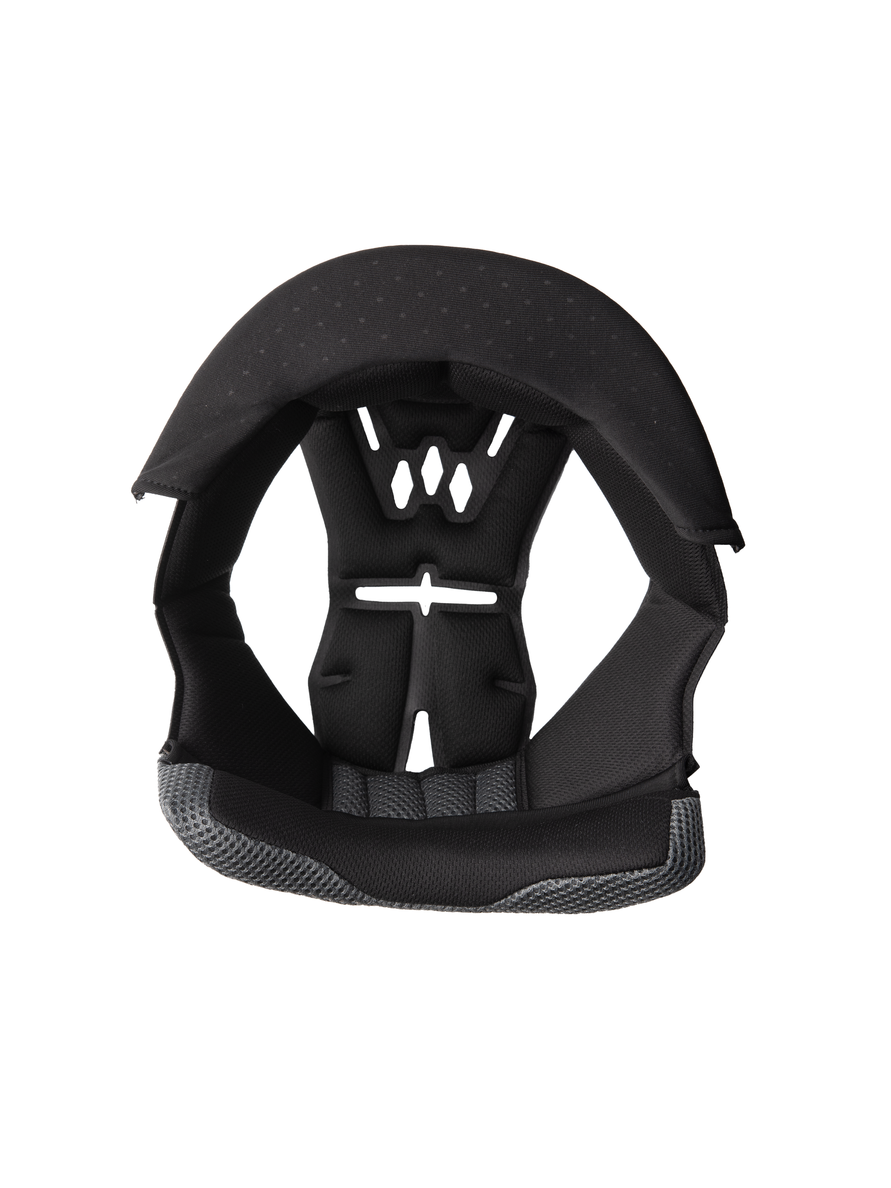 Alpinestars S-M3 Crown Pad, vervangende binnenvoering voor motorhelmen, zwart en grijs, geperforeerd ventilatieontwerp, schuimvulling met mesh-stof, ergonomische kussens voor comfort en bescherming