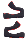 Alpinestars S-M5 reserve wangkussens, helmaccessoire, zwart en rood, set van twee ergonomische binnenkussens, ademende mesh-constructie met rode bies, ontworpen voor comfort en een goede pasvorm in de motocrosshelm