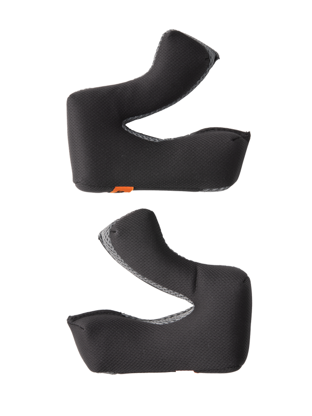 Alpinestars S-M3 wangkussenset +5MM, vervangende kussens voor motorcrosshelm, zwart getextureerd textiel met grijze mesh randen, ergonomisch gevormd ontwerp, vochtafvoerend materiaal voor extra comfort en een stevige pasvorm