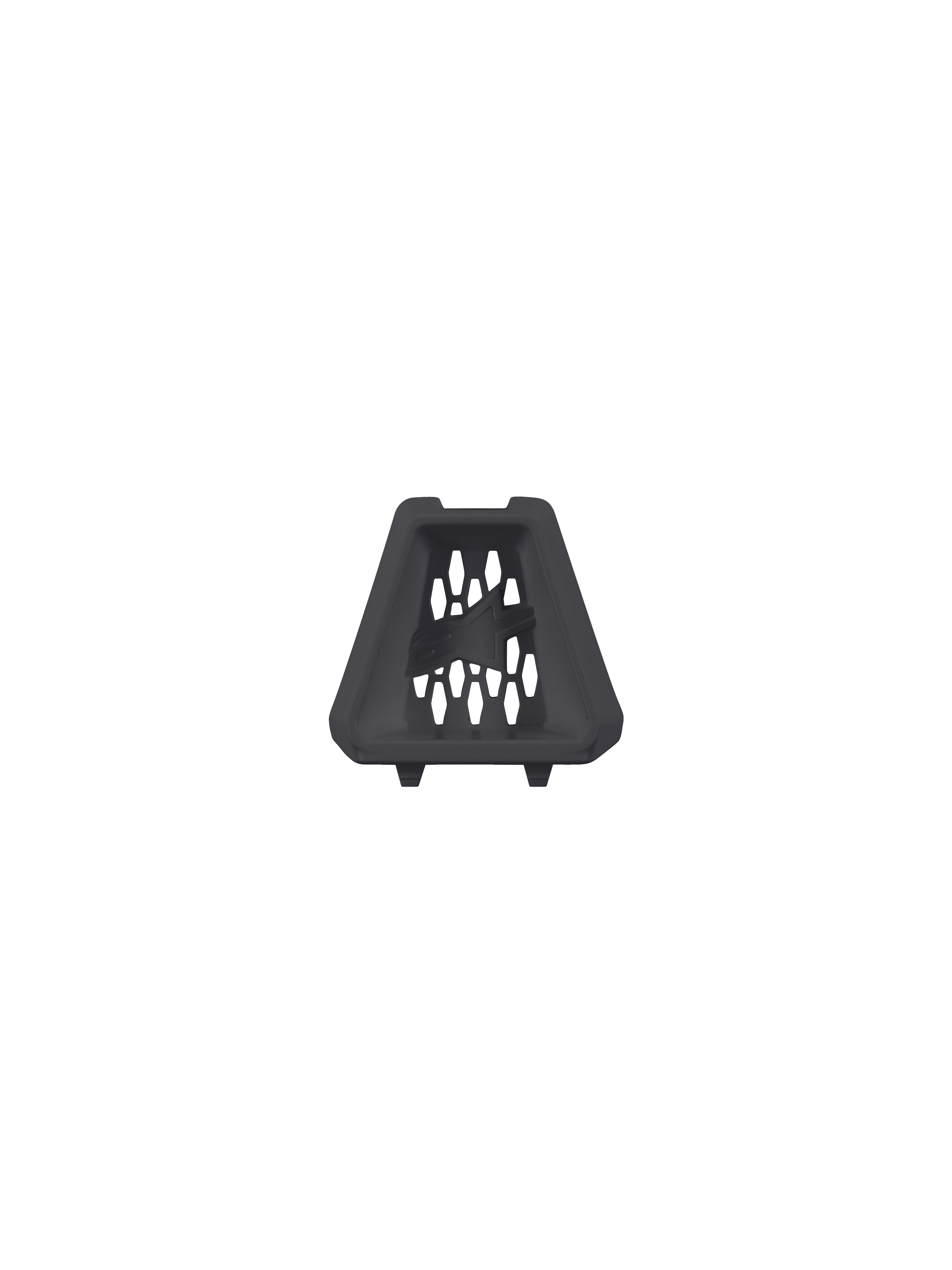 Alpinestars S-M3 Jeugd Kinventilatie, zwart, officieel vervangingsonderdeel voor SM3 Jeugd motocrosshelmen, trapeziumvormig ventilatie-onderdeel met honingraatmesh en logo in reliëf, helmaccessoire