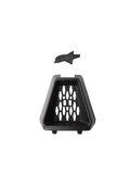 Alpinestars S-M3 kinventilatie, helmaccessoire, zwart, officieel vervangingsonderdeel met trapeziumvormig kunststof rooster met honingraatpatroon en los zwart Astars logo-inzetstuk, ontworpen voor off-road motorhelmen