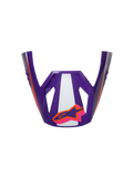 Alpinestars S-M3 Heat ECE06 helmvizier, motorrace vizier, paars, wit en roze, glanzende afwerking, oranje accenten met sterlogo, hoekig ontwerp met sportieve uitsparingen