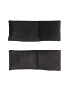 Alpinestars S-M7 Kinbandbeschermers Set, zwart, vervangende hoezen voor kinbanden van motorcrosshelmen, getextureerd synthetisch materiaal, zachte stof voor extra comfort, weergegeven als een paar rechthoekige zwarte pads
