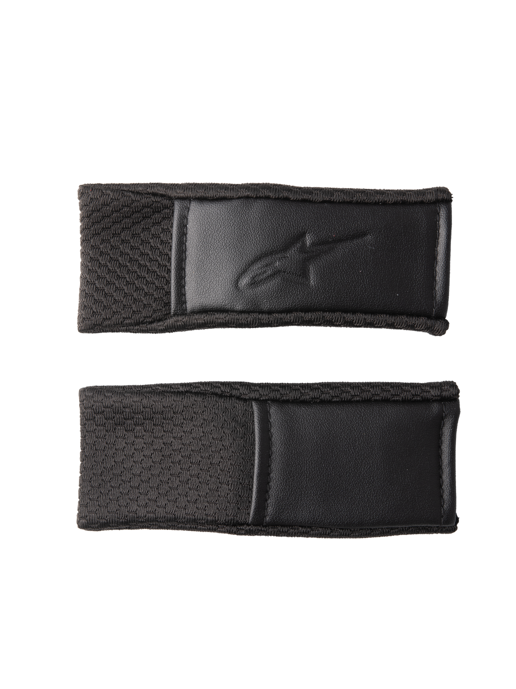 Alpinestars S-M7 kinbandhoesset, zwart, vervangende kinbandhoezen met gestructureerd grippatroon en logo in reliëf, gestikte randen, motorcross helmaccessoires