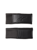 Alpinestars S-M7 kinbandhoesset, zwart, vervangende kinbandhoezen met gestructureerd grippatroon en logo in reliëf, gestikte randen, motorcross helmaccessoires