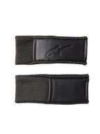 Alpinestars S-M7 kinbandhoesset, zwart, vervangende kinbandhoezen met gestructureerd grippatroon en logo in reliëf, gestikte randen, motorcross helmaccessoires