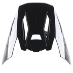 Alpinestars S-M5 Scout vizier, zwart zilver glanzende reserveklep voor motorcrosshelmen, aerodynamisch ontwerp met branding aan de zijkant en ventilatieopeningen, hoogglans afwerking