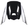 Alpinestars S-M5 Scout helmvizier, vervangende klep, zwart zilver glanzend, met aerodynamische ventilatieopeningen en zilveren zijpanelen met merklogo, glanzende afwerking voor motorcross- en endurohelmen