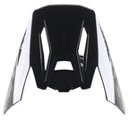 Alpinestars S-M5 Scout helmvizier, vervangende klep, zwart zilver glanzend, met aerodynamische ventilatieopeningen en zilveren zijpanelen met merklogo, glanzende afwerking voor motorcross- en endurohelmen