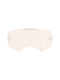 Alpinestars Supertech goggle lens, licht koperroze tint, spuitgegoten polycarbonaat vervangingslens, voorzien van 'ONE GOAL. ONE VISION.' opdruk en klein sterlogo, geïntegreerde tear-off pinnen, accessoire voor off-road- en motocrossbrillen