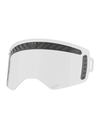 Alpinestars Supertech Modulator Vented Lens, clear motocross goggle replacement with anti-fog coating and tear-off posts.