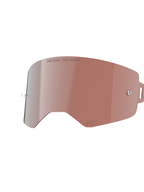 Alpinestars Supertech Spiegel Lens, vervangende lens voor crossbril, Mirror Silver met warmgekleurde tint, voorzien van 'ONE GOAL. ONE VISION.' tekst en tear-off posts, duurzame polycarbonaat constructie voor motorcross en off-road racing.