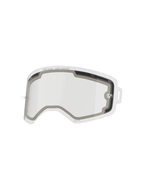 Alpinestars Supertech dubbelgelaagde lens, heldere vervangende lens voor crossbril, geventileerd dubbelwandig ontwerp met grijze schuimafdichting, voorzien van "ONE GOAL. ONE VISION." tekst, slagvast polycarbonaat voor motorcross prestaties