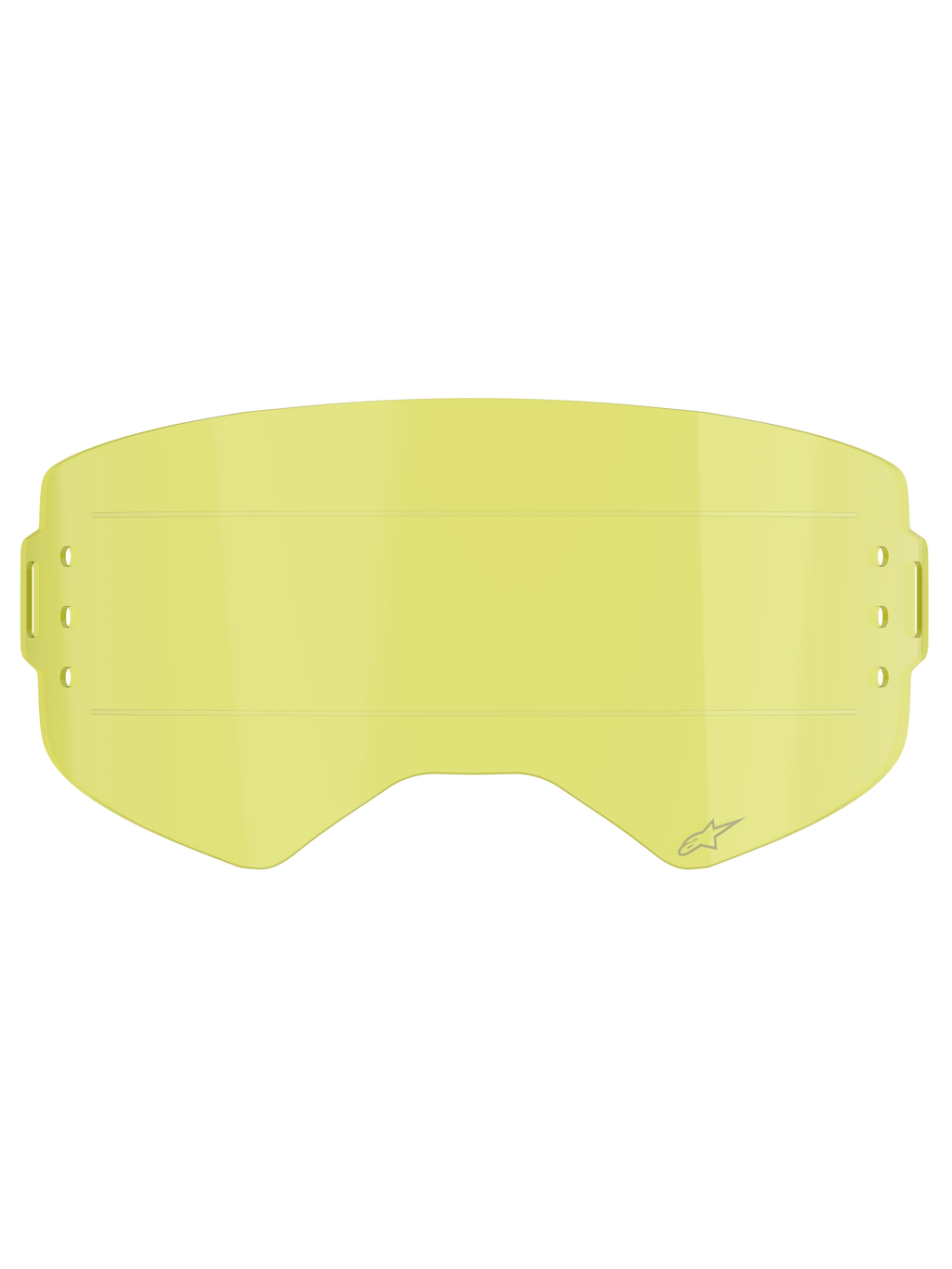 Alpinestars Supertech Roll Off Lens, brilaccessoire, heldergele tint, voorzien van ingebouwde horizontale glijlijnen en geëtst sterlogo, vervangende lens voor motorcross- en off-roadbrillen