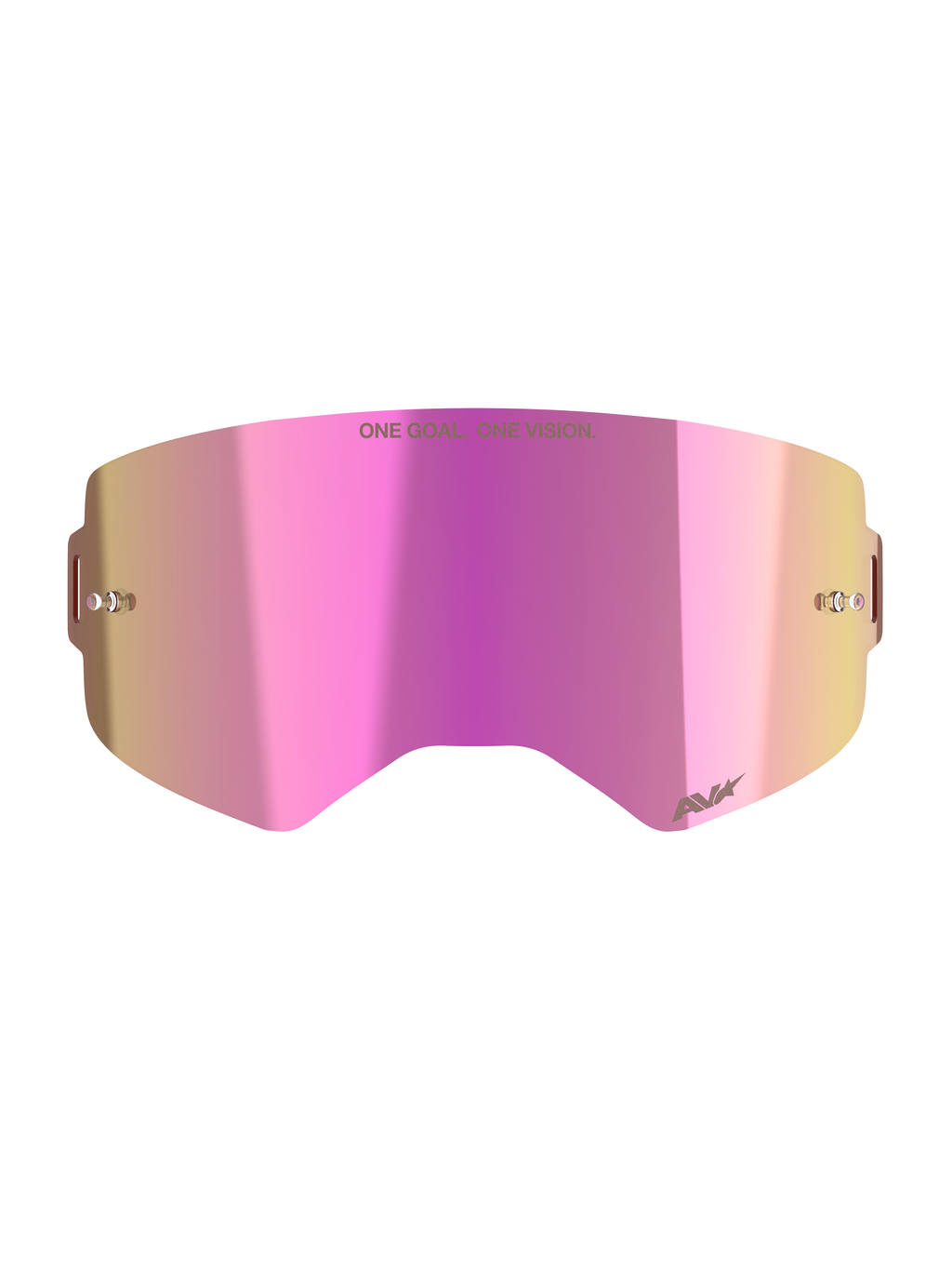 Alpinestars Supertech Mirror Pink Lens, roze spiegelglas voor motorcrossbril met tear-off bevestigingspunten.
